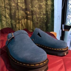 Dr Marten Blue Leather unisex slide